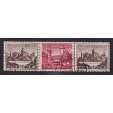 ALEMANIA 1939 ESTAMPILLAS SE-TENANT ZUSAMMENDRUCKE USADAS QUE SON MUCHO MAS ESCASAS MICHEL W145 10 EUROS